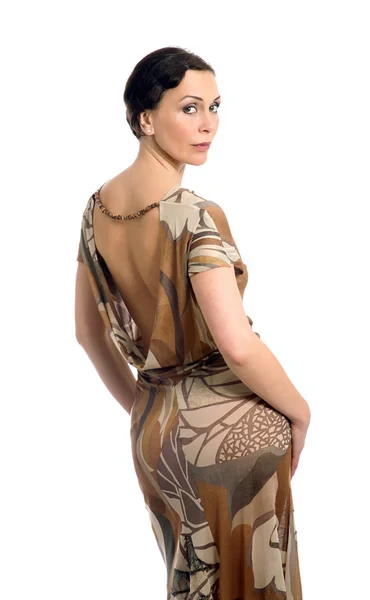 Jolie mannequin posant en studio — Photo