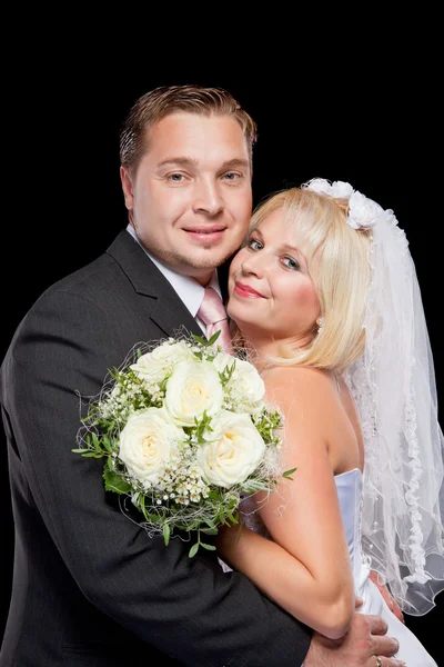 stock image Studio shot of wedding couple