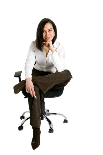 Affärskvinna på kontor — Stockfoto