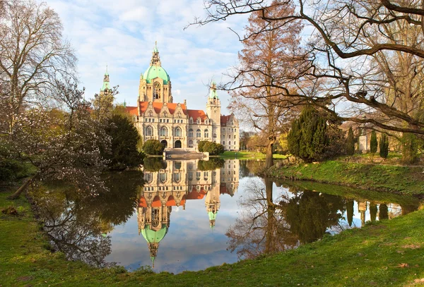 Neus Rathaus Hannover, Nowy Ratusz — Zdjęcie stockowe