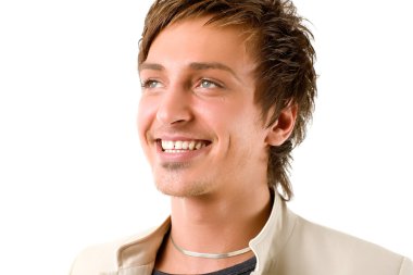 Young trendy European man clipart