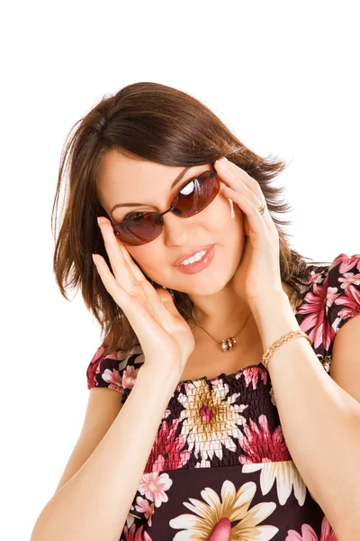 Jovem mulher em óculos de sol — Fotografia de Stock