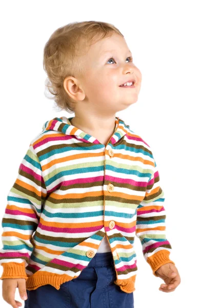 一个快乐小男孩的肖像 — 图库照片