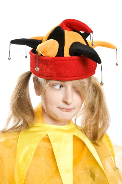 Attraente ragazza in berretto sciocchi — Foto Stock
