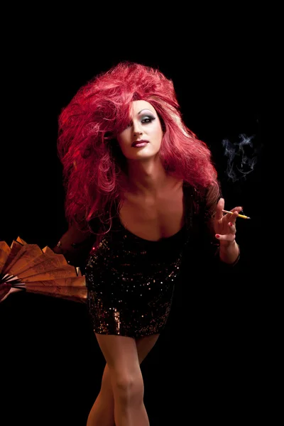 Drag-Queen. Man dressed as Woman. — Stock Photo, Image