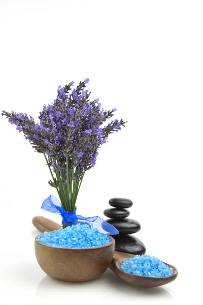 Spa lavender salt — Stock Photo, Image