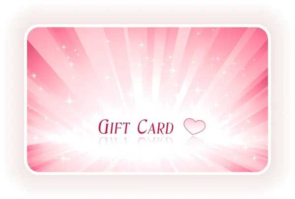 Romantikus ajándékkártya — Stock Vector