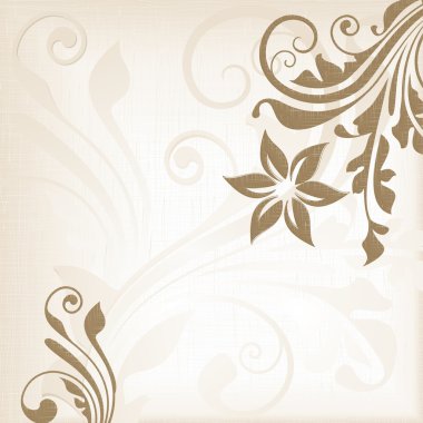 Textured background with floral pattern clipart