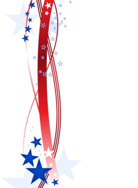 Blue and red stars and stripes vector