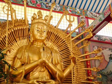 Statue of Kuan Yin Thousand Hand clipart