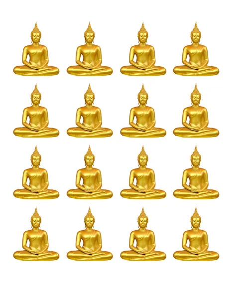Mooi Boeddha beeld in thailand, een witte achtergrond — Stockfoto