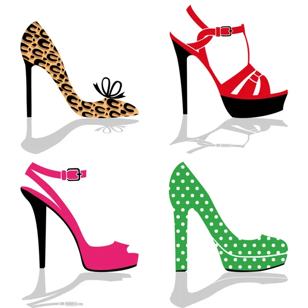 Vrouwen schoenen collectie — Stockvector