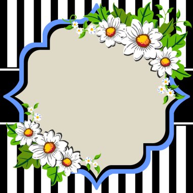 Daisy flower frame clipart