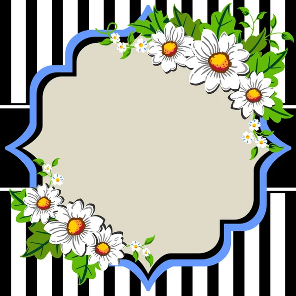 Cadre fleur marguerite — Image vectorielle