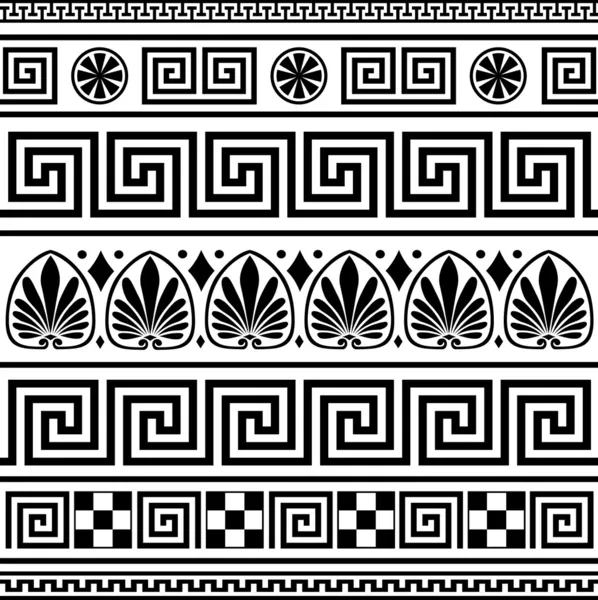 Ensemble d'ornements vectoriels grecs — Image vectorielle