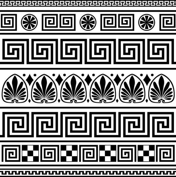Set di ornamenti vettoriali greci Illustrazione Stock