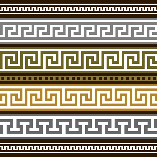 Ensemble de bordures vectorielles grecques — Image vectorielle