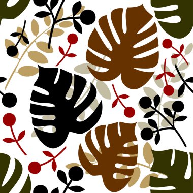 Leaves seamless pattern clipart