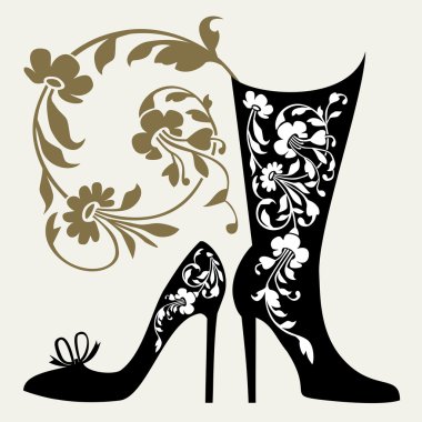 Shoes collection clipart