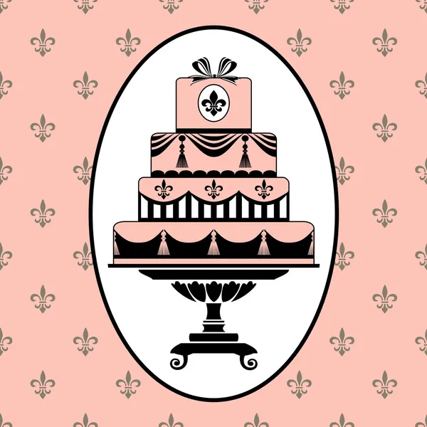 Modèle d'invitation d'anniversaire ou de mariage — Image vectorielle
