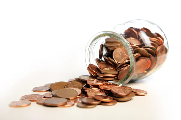 Money in jar — Stock Photo, Image