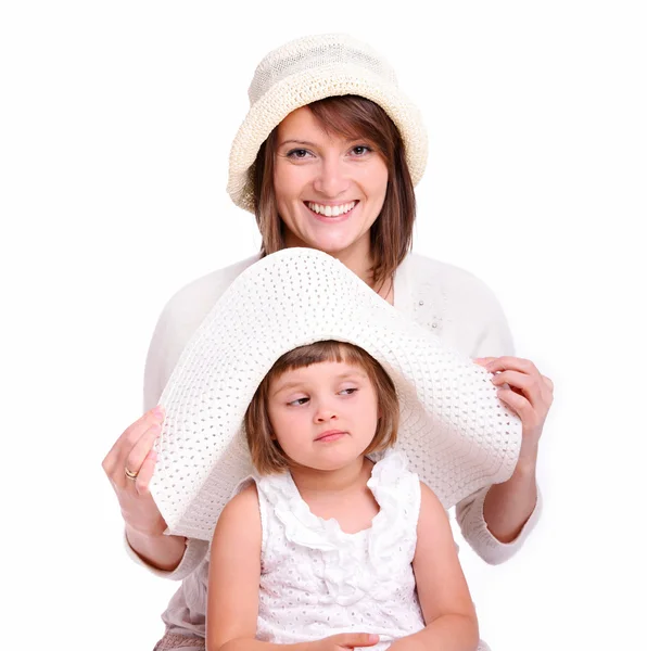 Trying on hats — Stock Photo, Image