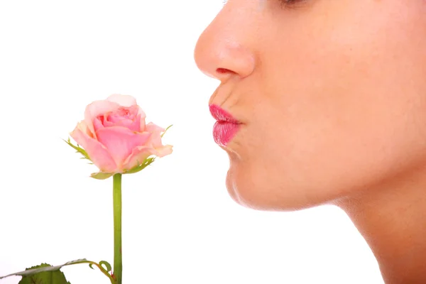 Róża, całowanie — Zdjęcie stockowe