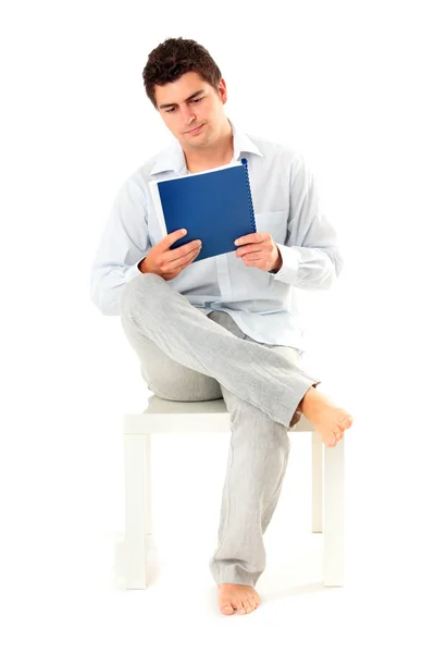 Young man with documents — Stock Photo, Image