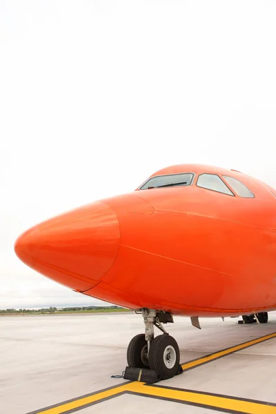 Oranžový letadlo — Stock fotografie
