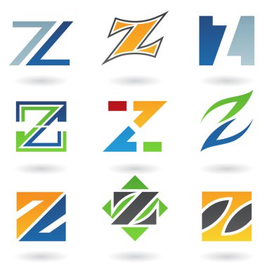 Abstract icons for letter Z clipart