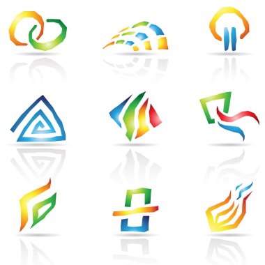 Cool Lines Abstract Icons clipart