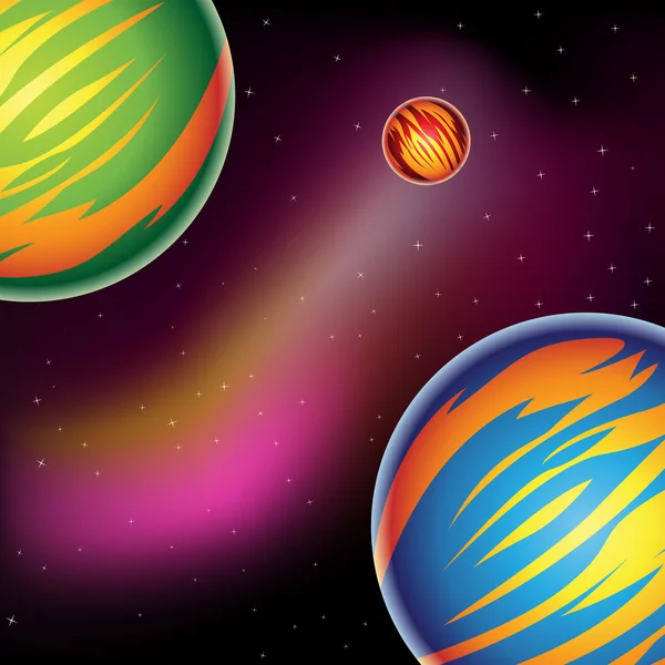 Барвистий фантастичний планет — стоковий вектор