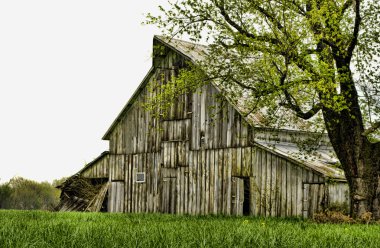 Vintage rustic old barn clipart