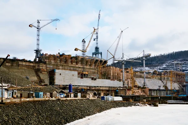 203 - Строительство Богучанской ГЭС — стоковое фото