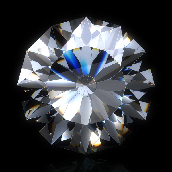 Diamantstein auf schwarzem Raum — Stockfoto