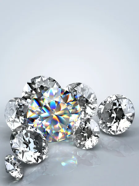 分離されたダイヤモンド宝石 — ストック写真
