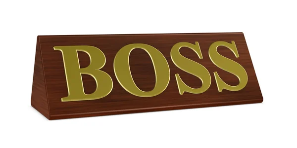 Boss namnskylt — Stockfoto