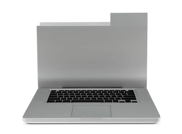 Ноутбук с папкой данных — стоковое фото