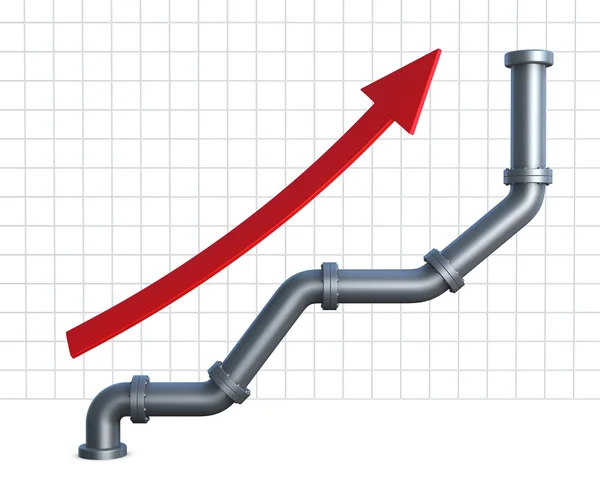Pipeline-Chart — Stockfoto