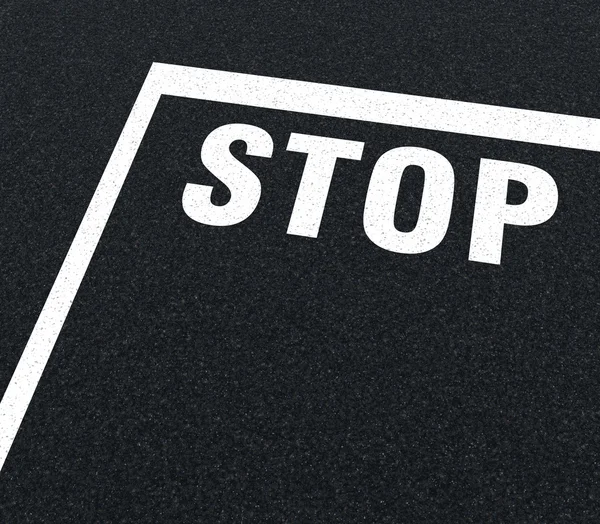 Road markings - stop — Stock Photo, Image
