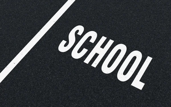 道路標示 - 学校 — ストック写真