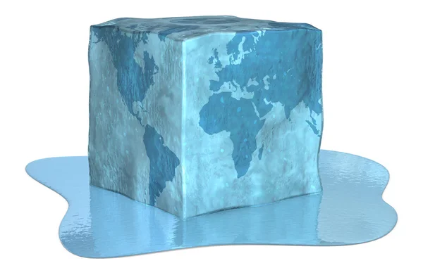 Cubo di ghiaccio terrestre — Foto Stock