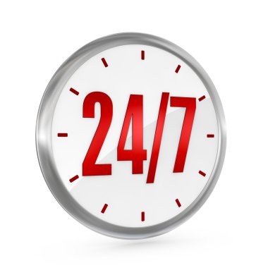 24/7 availability clipart