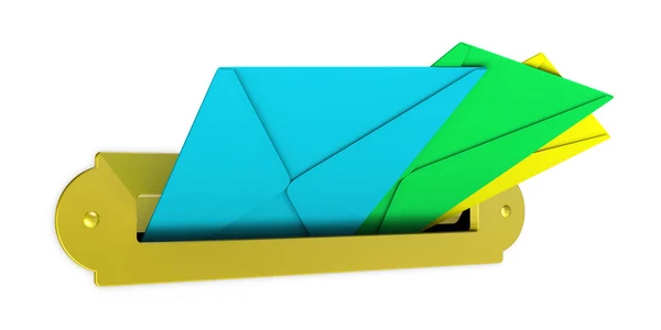 Mailbox with envelopes — Stock Photo, Image