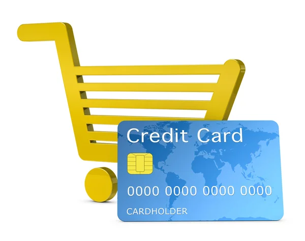 Shopping with a credit card — Stock Photo, Image
