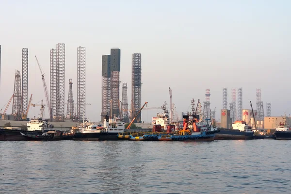 stock image Oil rigs in the repair, Sharjah, Uae