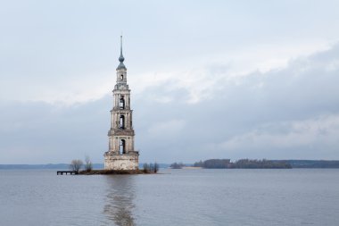 Flooded Belltower In Kalyazin clipart