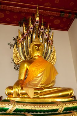 Gold Buddha in Wat Po, Bangkok, Thailand clipart