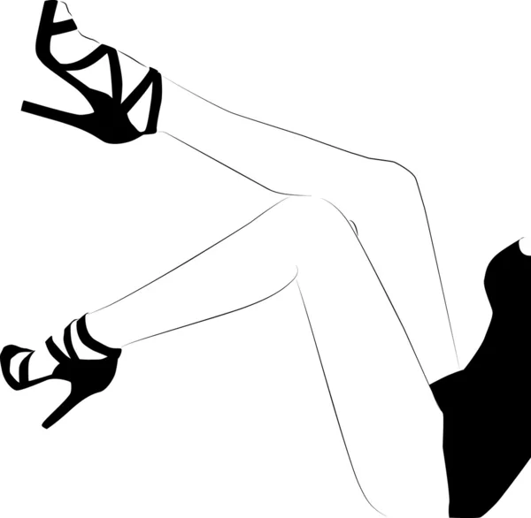 Perfekta kvinnan ben — Stock vektor