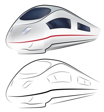 Superfast train clipart